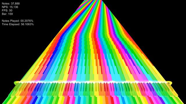 rainbownut remake.mid - 18 MILLION notes [Black midi] смотреть онлайн