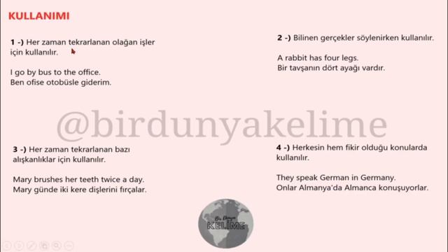 Simple Present Tense (Geniş Zaman) #4 İngilizce Konu Anlatımı смотреть онлайн