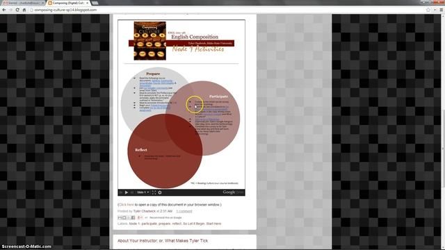 Composing (Digital) Culture: Node 1 Rundown