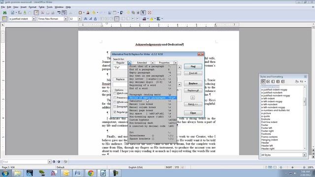 Deleting blank spaces between paragraphs (Libre Office) смотреть онлайн