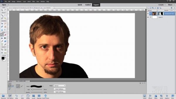 Photoshop Elements Remove Background for YouTube Thumbnail