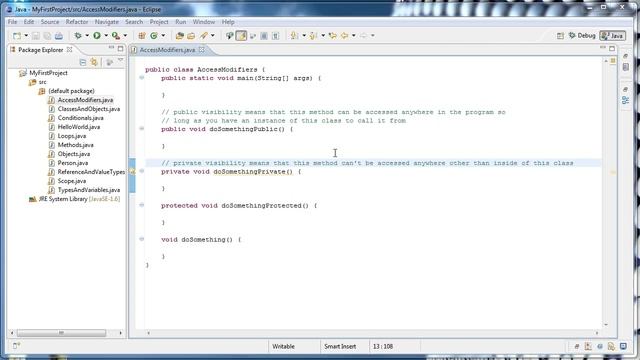 Java Programming: 11 - Access Modifiers смотреть онлайн
