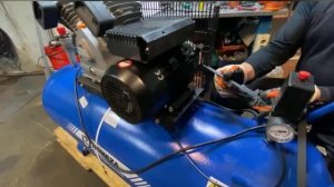 Ремонт поршневого компрессора Remeza СБ4/С-200.LB30A (повреждение обмотки эл. двигателя)