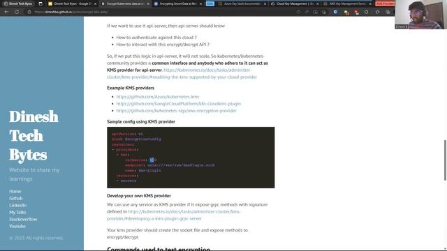 Encrypt Kubernetes data at rest (Part 2) | KMS Plugin/Provider | CKS Preparation | Dinesh Tech Byte смотреть онлайн