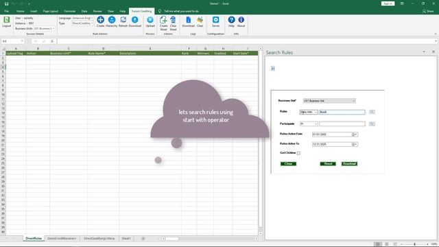 Download Direct Credit Rules of Oracle Fusion Incentive Compensation Rules using custom excel addin смотреть онлайн