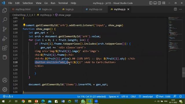 JavaScript Tutorial 27/30: Online Shop Part-10 смотреть онлайн