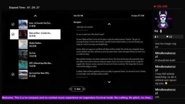 Skyrim(moded w Simonmogus616 overhaul) No crafting on Legendary survival mode смотреть онлайн