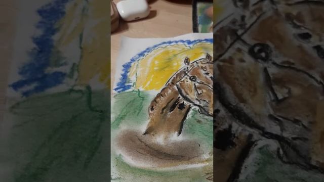Как нарисовать лошадь пастелью смотреть онлайн