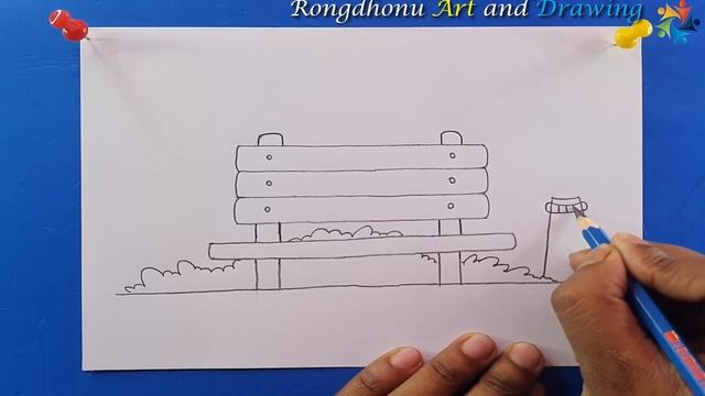 How to Park Bench | Bench Drawing Easy смотреть онлайн
