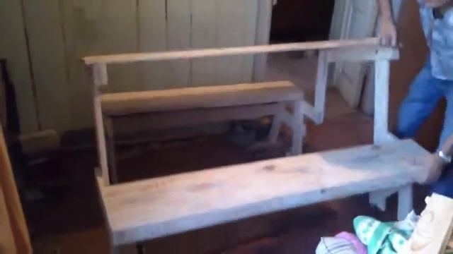 Скамейка - трансформер | Из одной лавки - две лавки и один стол! смотреть онлайн