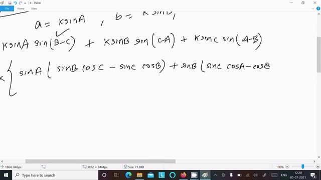 Prove that :- a sin(B - C) + b sin(C - A) + c sin(A - B) = 0 смотреть онлайн