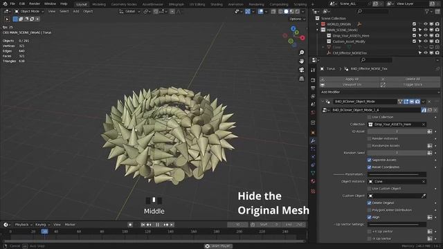 B4D Tools 1.4.0 - Simple Object Instance Process - Blender Geometry Nodes смотреть онлайн
