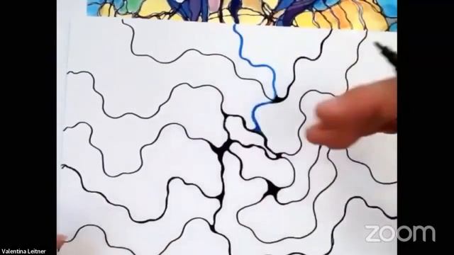 Нейрографические линии разных цветов. Как скруглять? Нейрографика #нейрографика смотреть онлайн