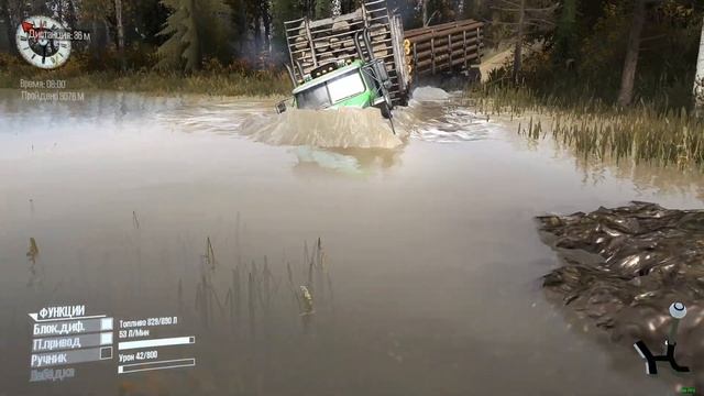 WESTERN STAR 6900TS_8X8 MudRunner месим грязь Карта «Л.Х. Дружба» Spintires MudRunner смотреть онлайн