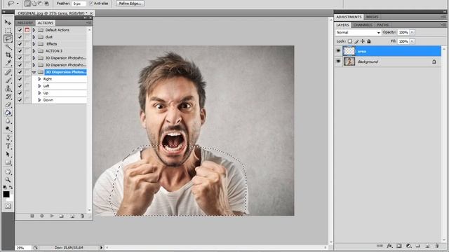 How To Create 3D dispersion action photoshop смотреть онлайн