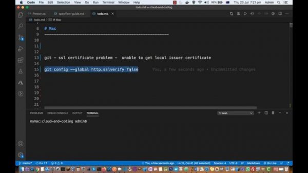 git  - ssl certificate problem | unable to get local issuer certificate