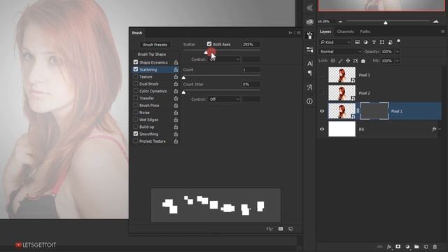 Pixelated Effect - Photoshop Tutorial смотреть онлайн