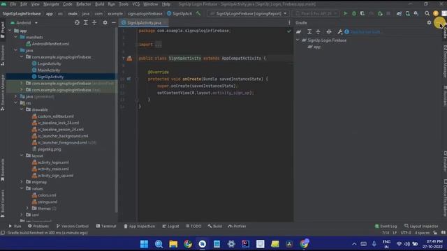 Login and Signup using Firebase Authentication in Android Studio | Java смотреть онлайн