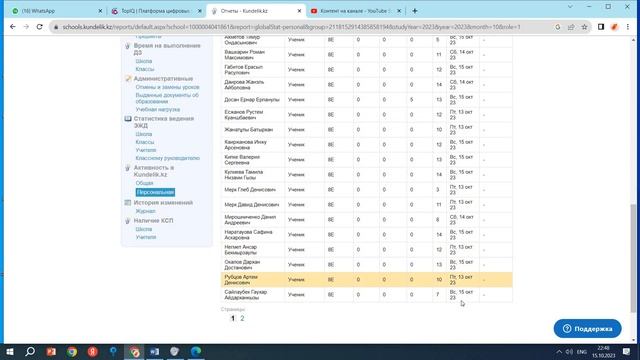мониторинг активности родителей и учащихся