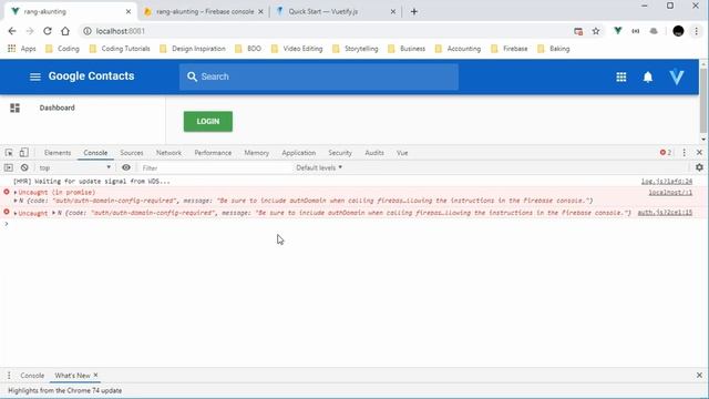 Laporan Keuangan menggunakan Vue JS & Firebase #3 - Koneksi ke Firebase Auth смотреть онлайн