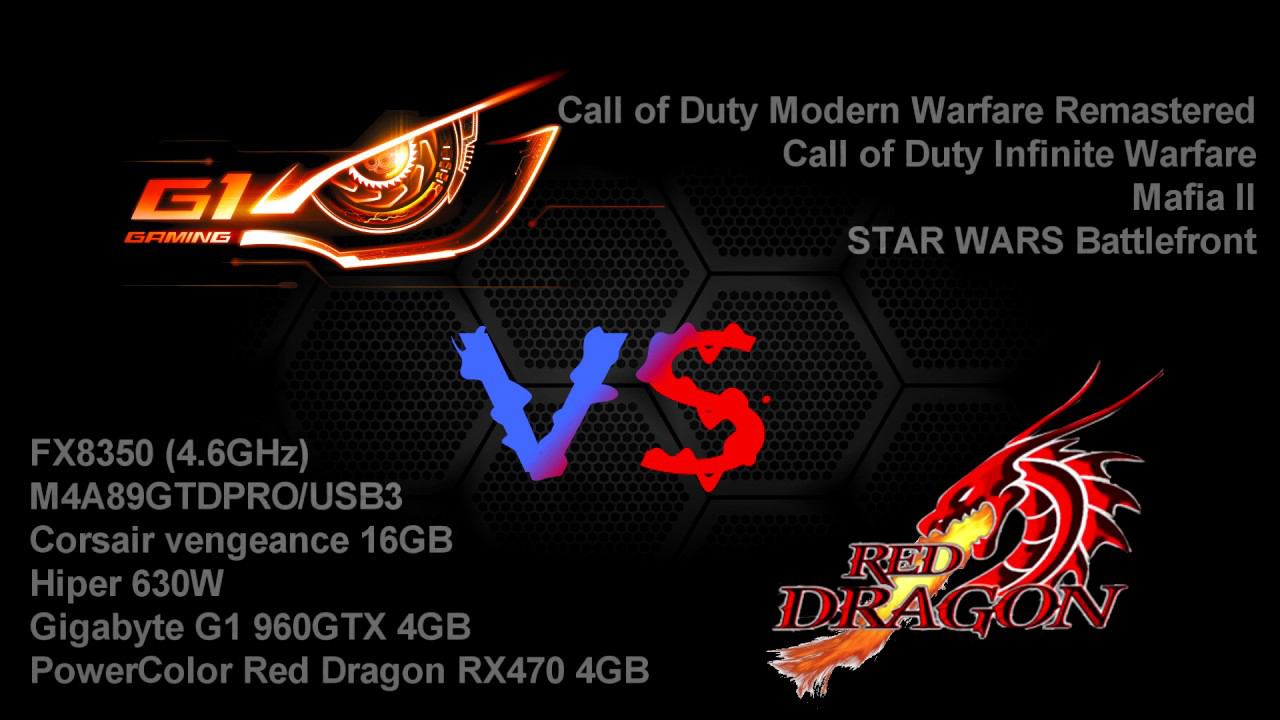Тест RX470 4gb Red Dragon VS GTX960 G1 Call of Duty Infinite Warfare смотреть онлайн