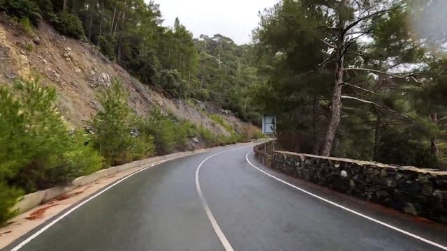 CYPRUS ROADTRIPS - Driving around the mountain on a rainy day смотреть онлайн