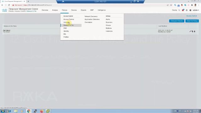 12. Cisco Firepower Malware and File Policy смотреть онлайн