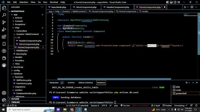 Laravel 9 portfolio website project-lecture04 |Laravel tutorial |Laravel portfolio complete website смотреть онлайн