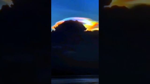 Редчайшее ЧУДО природы! Это надо видеть! Уникальное радужное облако шарф пилеуса! #Shorts смотреть онлайн