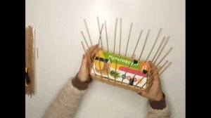 Прямоугольная корзинка Гаяна. Плетение из бумажной лозы для начинающих. Все необходимое - в наборе.