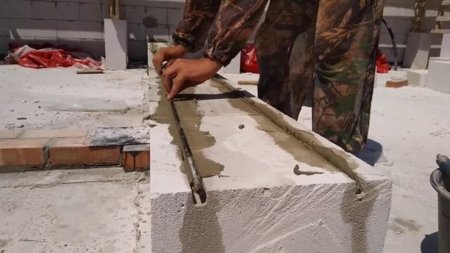 Как правильно армировать первый ряд газоблока. смотреть онлайн