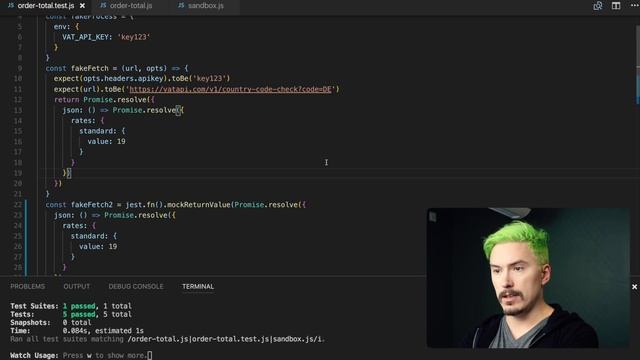 Unit testing in JavaScript Part 6 - Red, Green, Refactor and Jest mocks смотреть онлайн
