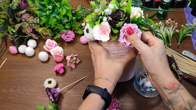 Мыльный букет из разных цветов - Мыльная флористика от ТакКруто - Как собрать букет смотреть онлайн