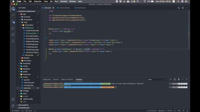 Laravel 8 | Membuat Middleware Untuk Membatasi Hak Akases User yang Login смотреть онлайн