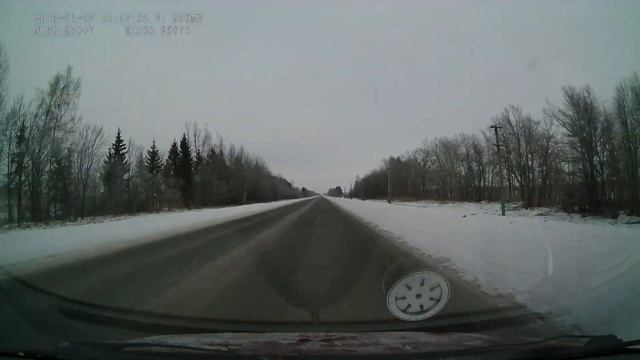 Дорога Старая Русса - Шимск - Новгород - Бронница (07.01.2015 г.) смотреть онлайн