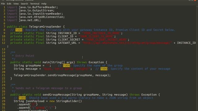 How to send message to Telegram Group in Java смотреть онлайн