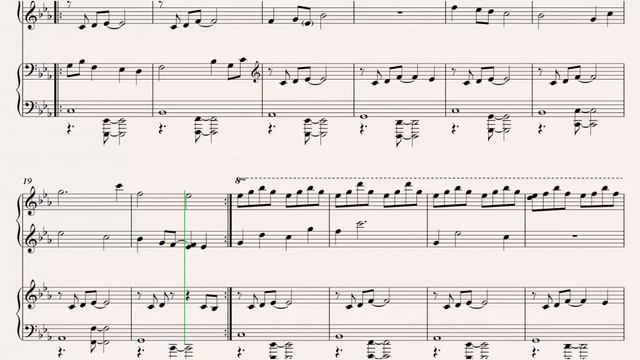 I Won't Lose You Again - Silent Hill 2 (4 hands piano sheet music) смотреть онлайн