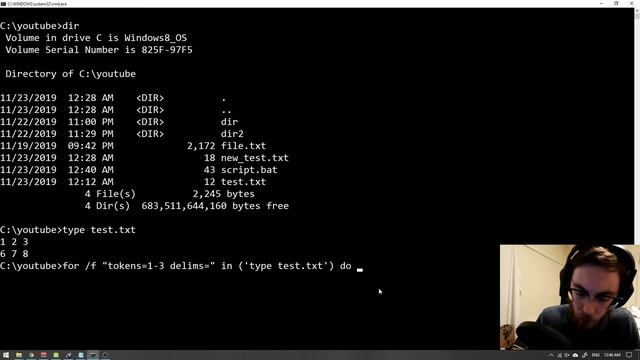 HOW TO USE FOR LOOP IN CMD смотреть онлайн