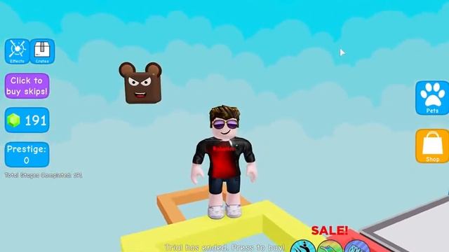 Прошёл 150 уровней и дошёл до 270 уровня, в Очень ЛЁГКОМ Обби! | Roblox Mega Easy Obby смотреть онлайн