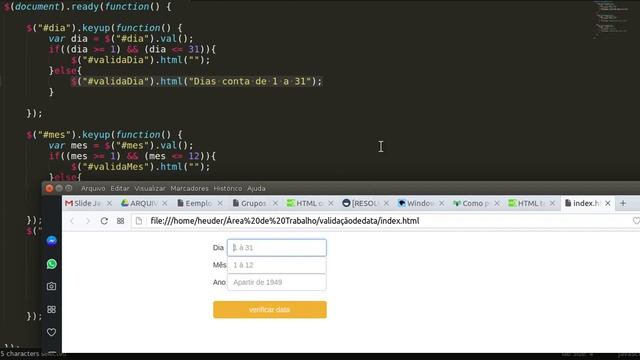 [ PT-BR ] - JAVASCRIPT - PAGINA 71 - VALIDAR DIA MES E ANO - IFB смотреть онлайн