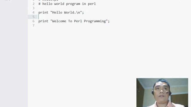 Hello World Program in PERL смотреть онлайн