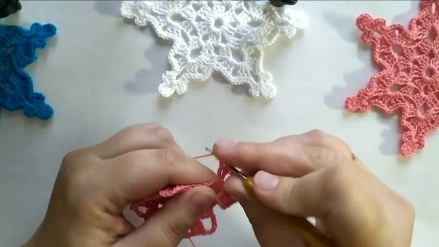Как связать снежинку крючком. Простое и лёгкое вязание. Мастер класс. смотреть онлайн