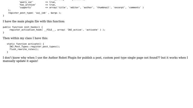 Wordpress: custom post type single page not found after aotumatic publish By the author's robot смотреть онлайн
