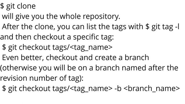 Download a specific tag with Git смотреть онлайн