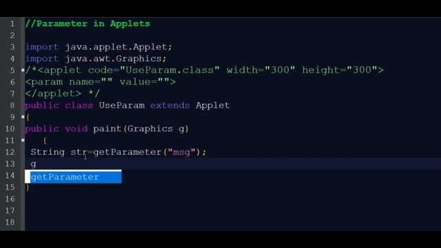 Parameter in Applet %JAVA% смотреть онлайн