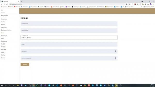 React JS Typescript Form react-hook-form Phone mask part #4
