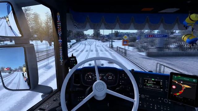 Frosty Winter SCANIA R580 V8 BRUTAL SOUND OPEN PIPES - ETS2 Mods - Pomezania смотреть онлайн