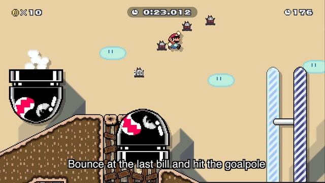 The 23.758 seconds ninji speedrun guide to 'Banzai Bill Cliff Climb' | Super Mario Maker 2 смотреть онлайн