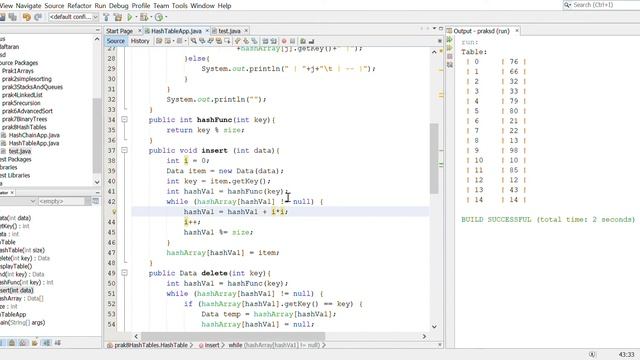 Hash Table Java in NetBeans смотреть онлайн